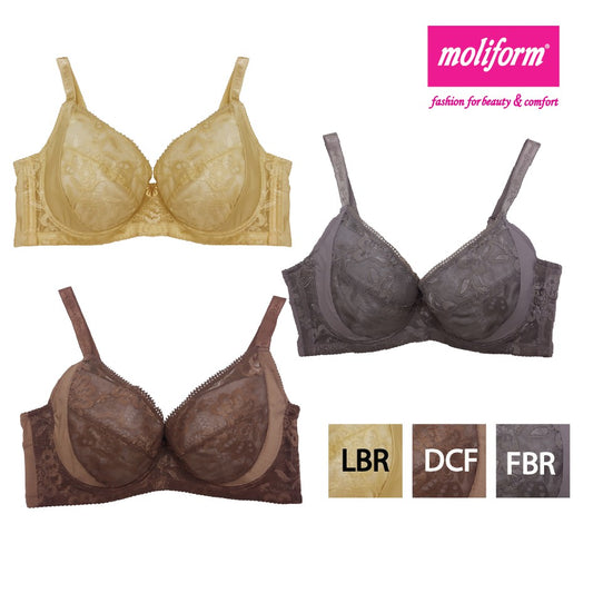 Moliform Lacy Full Cup Wired Support Bra 7433