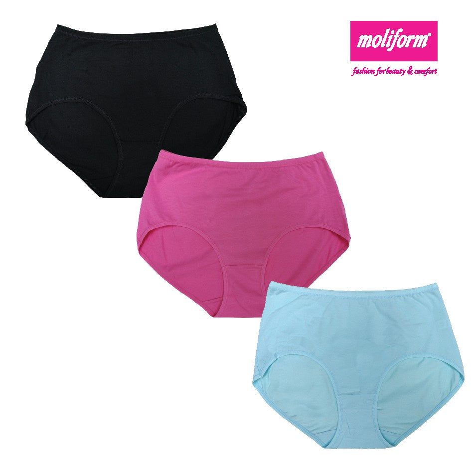 Moliform Spandex Cotton Maxi Full Panties Pack Of 3 - 8223