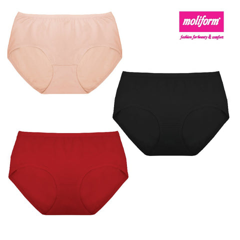 Moliform Spandex Cotton Midi Panties Pack Of 3 - 8116