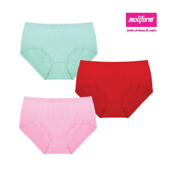 Moliform Spandex Cotton Midi Panties Pack Of 3 - 8269/XL