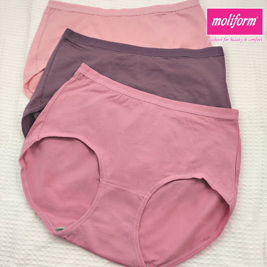 Moliform Nylon Cotton Midi Panties (Pack Of 3) - 8051