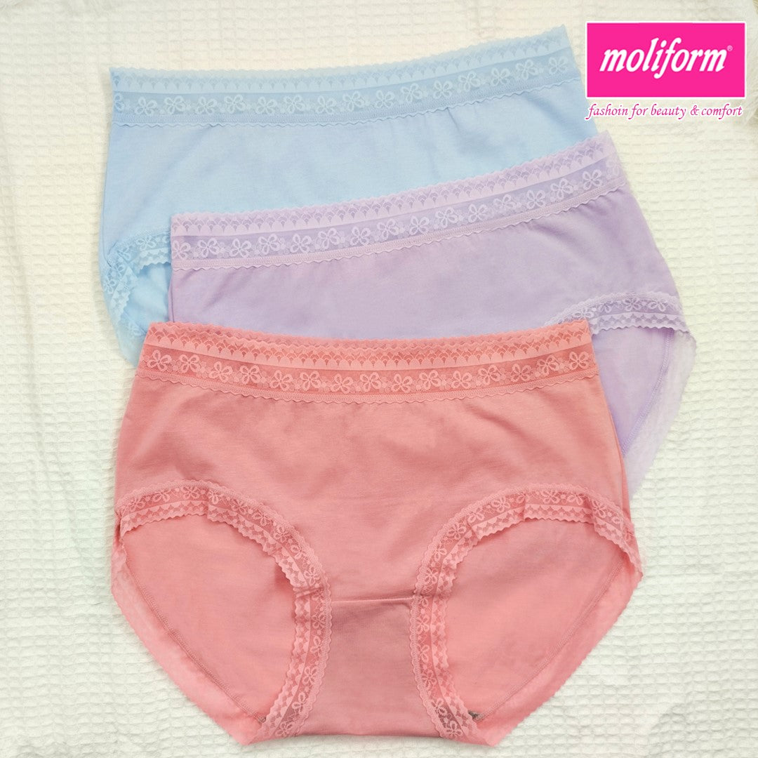 Moliform Nylon Cotton Midi Panties (Pack Of 3) - 8056