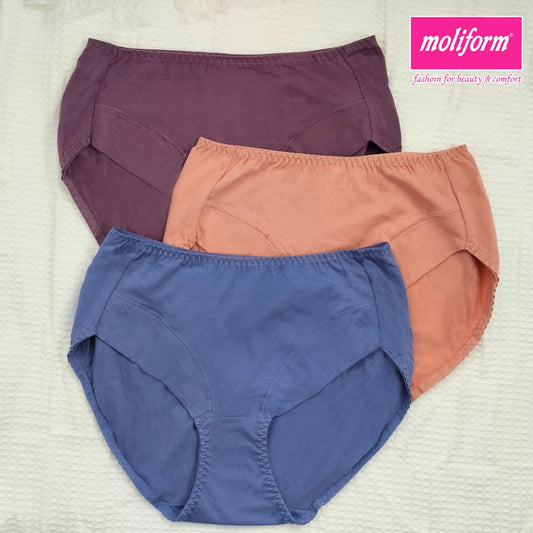 Moliform Cotton Midi Panties (Pack Of 3) 8072