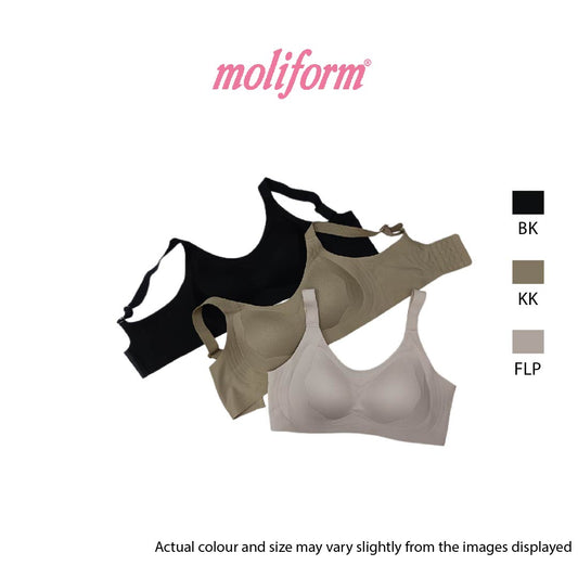 Moliform Wireless Seamless Bra Plus Size Fuller Bust Support / Coli Tanpa Jahitan B1866 saiz L-4XL
