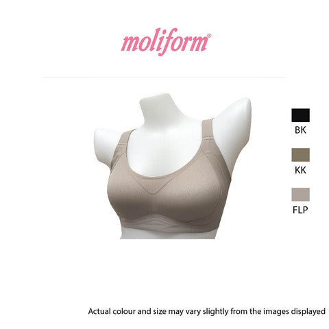 Moliform Wireless fuller-bust everyday basic seamless bras /  coli Tanpa Jahitan Saiz Besar B1866  Saiz L-4XL