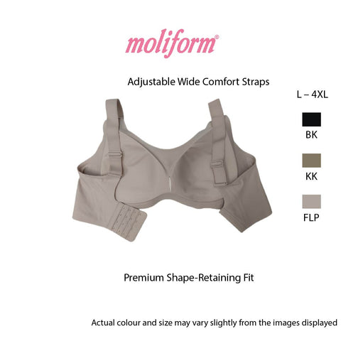 Moliform Wireless fuller-bust everyday basic seamless bras /  coli Tanpa Jahitan Saiz Besar B1866  Saiz L-4XL