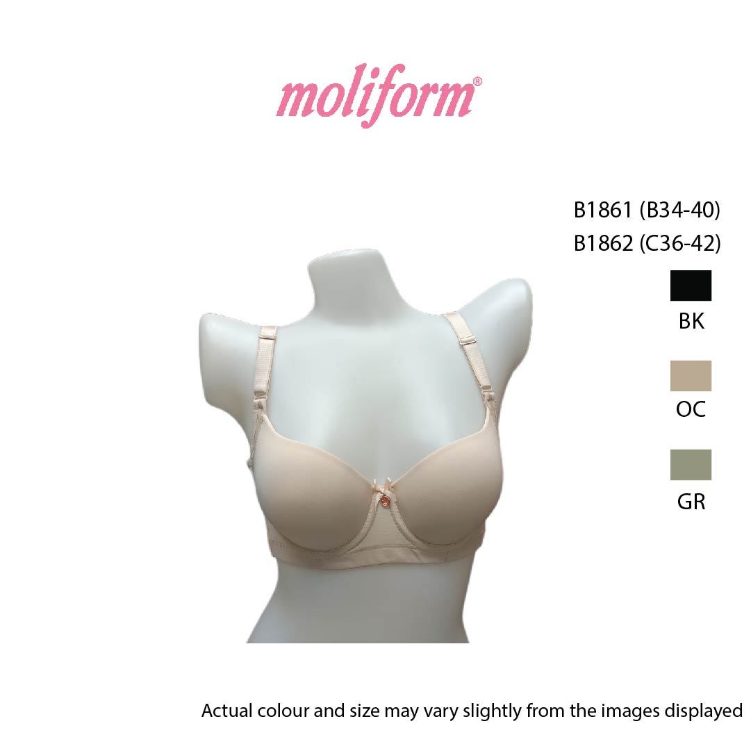 Moliform Wired Lightly padded bras /  coli berwayar   B1862 Size C36-42