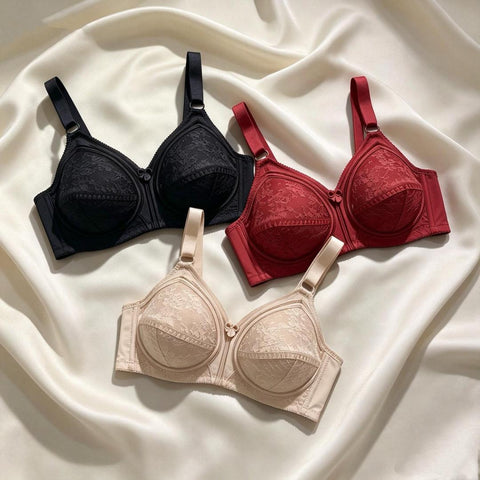 Moliform Wireless Full Coverage Lace Bra/Bra Tanpa Dawai Liputan Penuh Berenda B625 Saiz C75-95