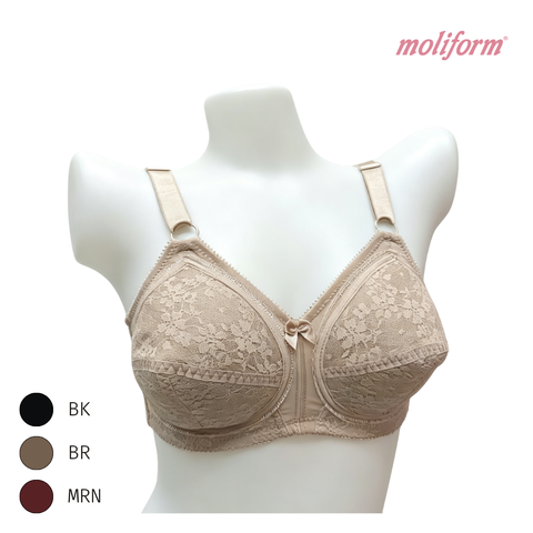 Moliform Wireless Full Coverage Lace Bra/Bra Tanpa Dawai Liputan Penuh Berenda B625 Saiz C75-95
