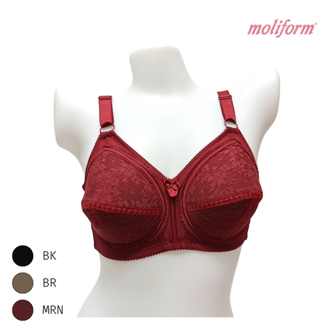 Moliform Wireless Full Coverage Lace Bra/Bra Tanpa Dawai Liputan Penuh Berenda B625 Saiz C75-95