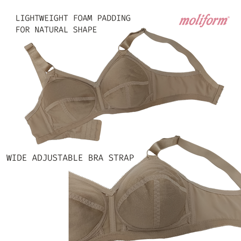 Moliform Wireless Full Coverage Lace Bra/Bra Tanpa Dawai Liputan Penuh Berenda B625 Saiz C75-95