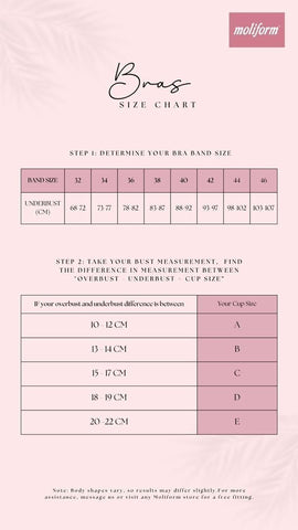 Moliform Wireless Full Coverage Lace Bra/Bra Tanpa Dawai Liputan Penuh Berenda B625 Saiz C75-95