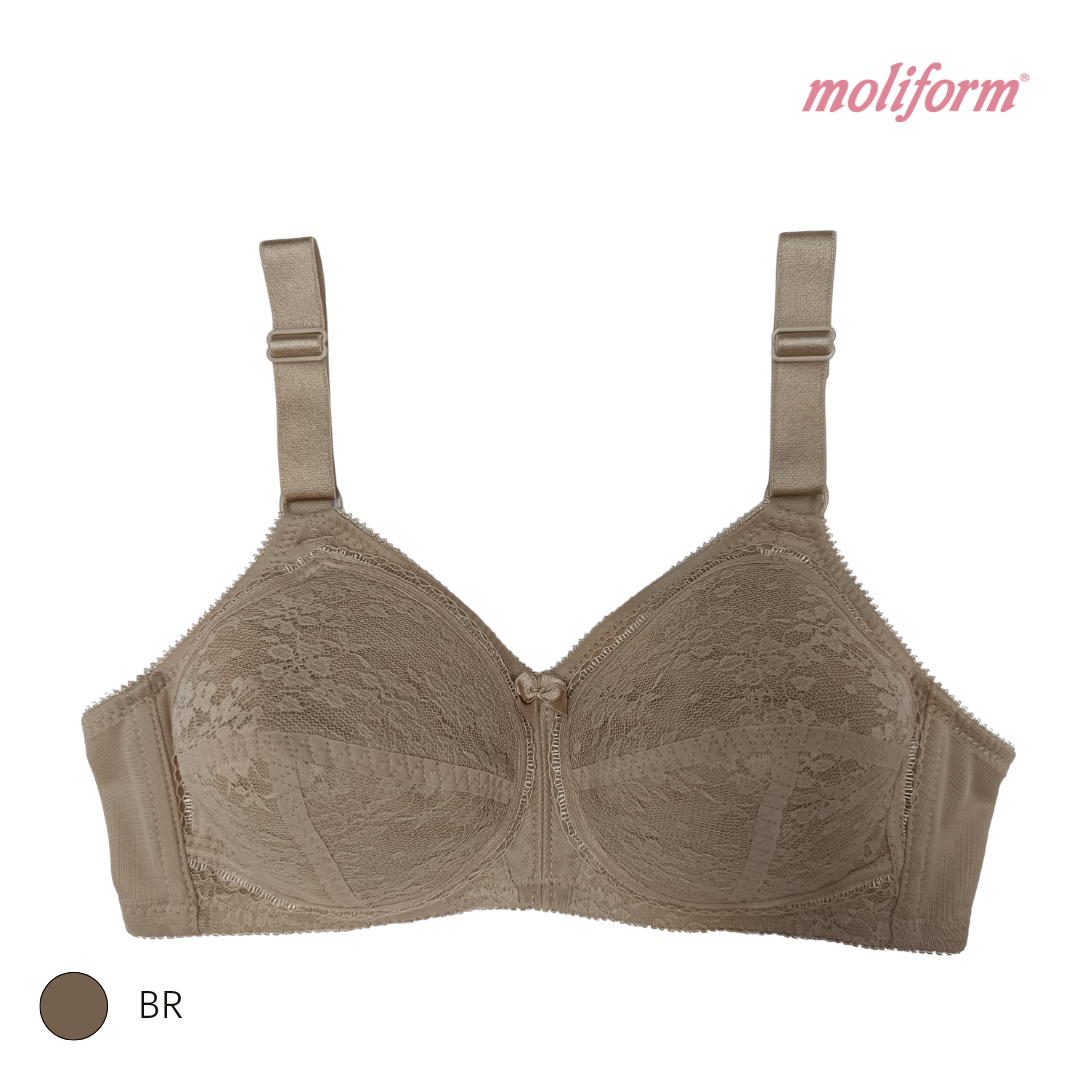 Moliform Wireless Full Coverage Lace Bra/Bra Tanpa Dawai Liputan Penuh Berenda B625 Saiz C75-95