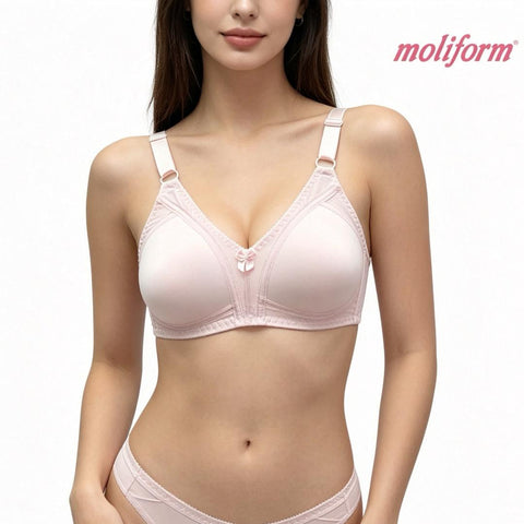 Moliform Full Coverage Soft Cup Wireless Bra / Coli Lembut Liputan Penuh Tanpa Dawai B621 Saiz B75-95