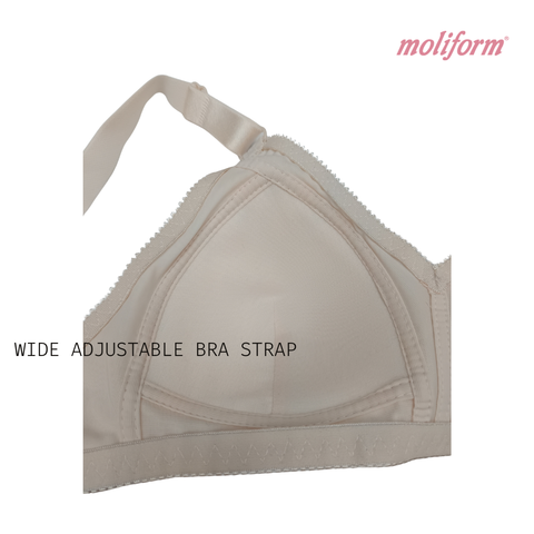 Moliform Full Coverage Soft Cup Wireless Bra / Coli Lembut Liputan Penuh Tanpa Dawai B621 Saiz B75-95