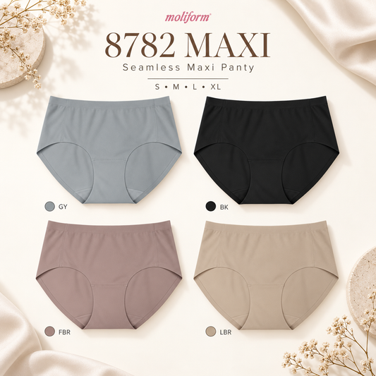 Moliform Daily Comfort Seamless Maxi Panty / Seluar Dalam Maxi Tanpa Jahitan Saiz S-XL (8782)