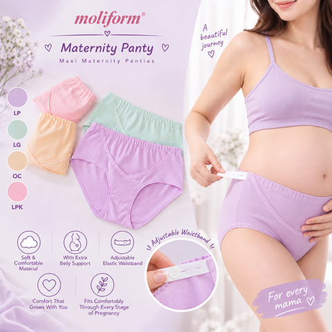 Moliform High-Waisted Maternity Panties / Seluar Dalam Ibu Mengandung Pinggang Tinggi – 8391A
