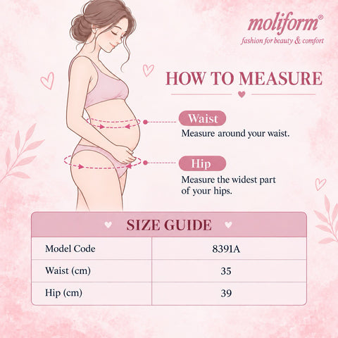 Moliform High-Waisted Maternity Panties / Seluar Dalam Ibu Mengandung Pinggang Tinggi – 8391A