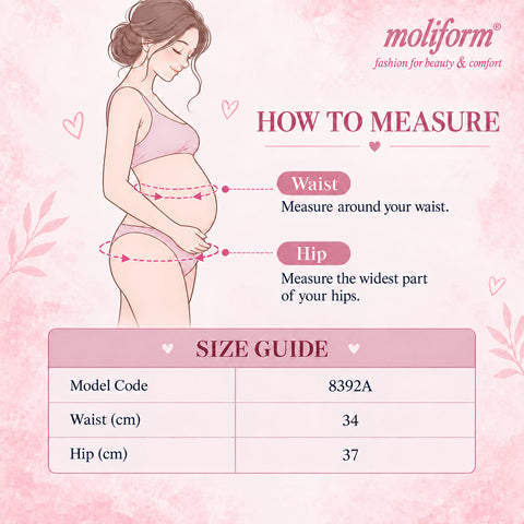 Moliform Low-Waist Maternity Panties / Seluar Dalam Ibu Mengandung Pinggang Rendah – 8392A