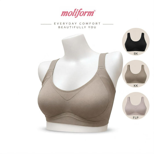 Moliform Wireless Seamless Bra Plus Size Fuller Bust Support / Coli Tanpa Jahitan B1866 saiz L-4XL