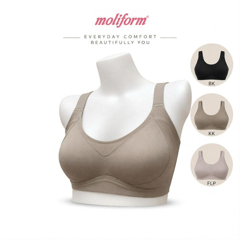 Moliform Wireless Seamless Bra Plus Size Fuller Bust Support / Coli Tanpa Jahitan B1866 saiz L-4XL