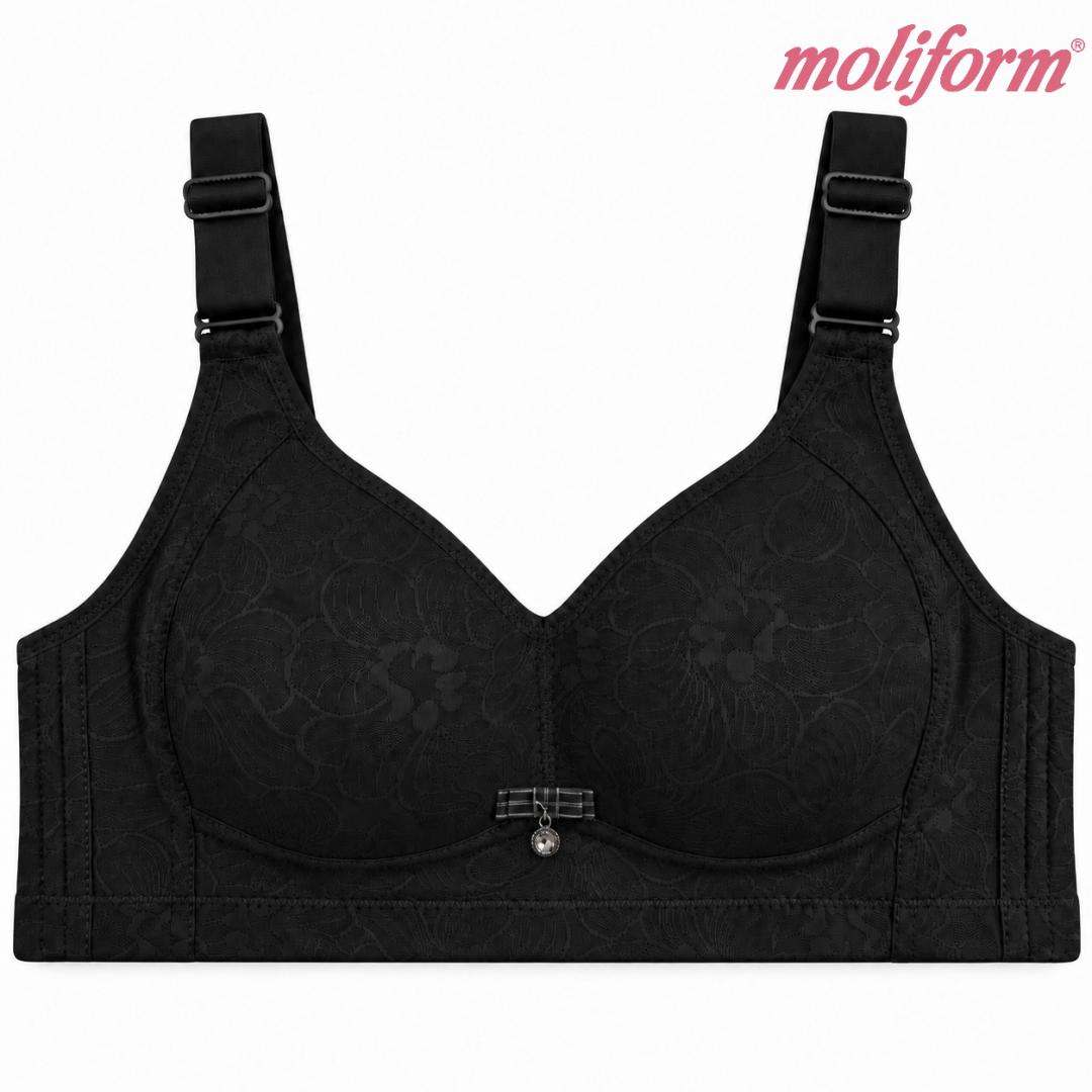 Moliform Wireless Thin-Cup Floral Lace Full Coverage Bra/Coli Tanpa Dawai Cawan Nipis Berenda Bunga Liputan Penuh- 7669