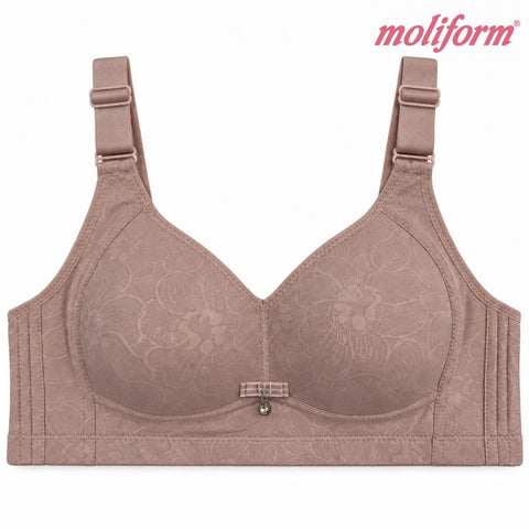Moliform Wireless Thin-Cup Floral Lace Full Coverage Bra/Coli Tanpa Dawai Cawan Nipis Berenda Bunga Liputan Penuh- 7669