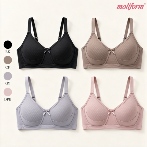 Moliform Wireless Soft Cup Bra /Coli Tanpa Dawai Cawan Lembut Saiz B34–B38 - 7670