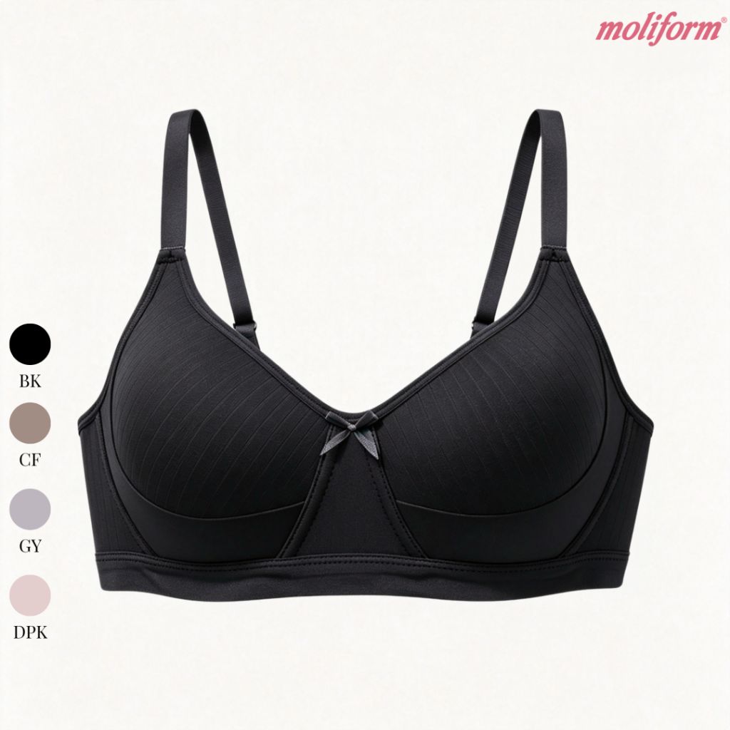 Moliform Wireless Soft Cup Bra /Coli Tanpa Dawai Cawan Lembut Saiz B34–B38 - 7670