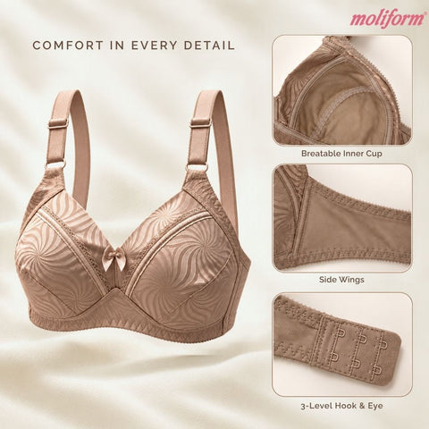 Moliform Wireless Fibrefill Bra/Coli Tanpa Dawai Span Lembut B34–40 7736