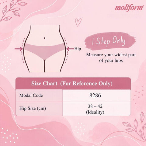 Moliform Woman Cotton Spandex Full Coverage Panties|Seluar Dalam Wanita Kapas Spandeks Pack of 3 - 8286