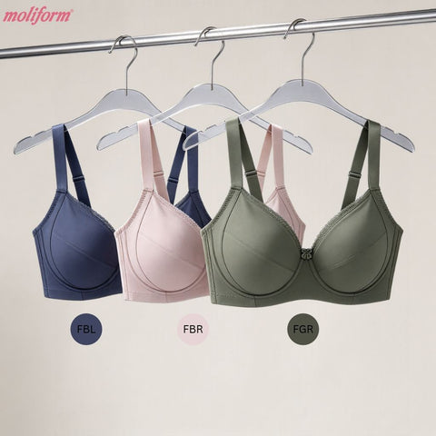 Moliform E Cup Wired Breathable Full Coverage Bra /Bra Berwayar Cawan Penuh E38-E46 - 7633