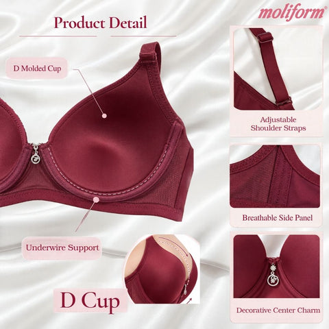 Moliform D Cup Underwire Full Coverage Bra/Bra Berwayar Cawan D Liputan Penuh D38-D42 - 7664
