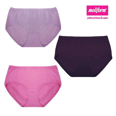 Moliform Spandex Cotton Midi Panties Pack Of 3 - 8116