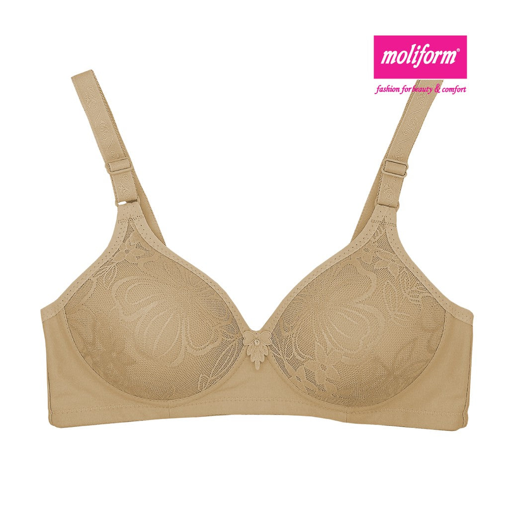 3/4 Moulded Cup Bra with Embroidery Wireless 01-0045 - No.1 Eco-Friendly Bra  In Malaysia