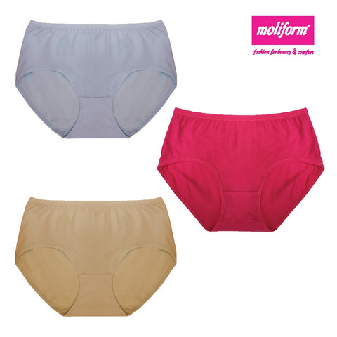 Moliform Spandex Cotton Midi Panties Pack Of 3 - 8116