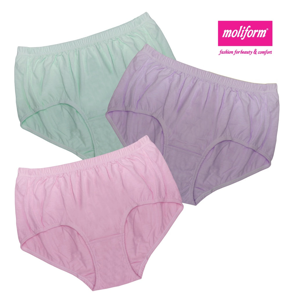 Moliform High Waist Maxi Mama Plus Size Cotton Panties Packs Of 3 - 8278/XXXL