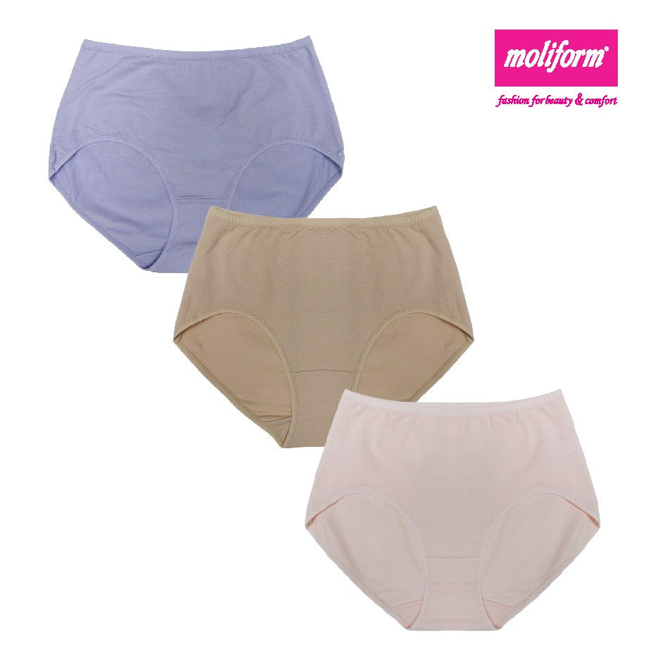 Moliform Spandex Cotton Maxi Full Panties Pack Of 3 - 8223