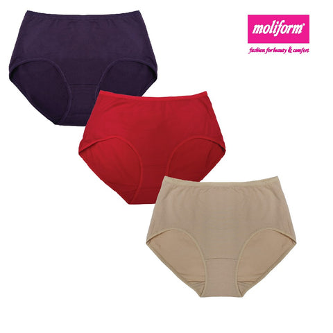 Moliform Spandex Cotton Maxi Full Panties Pack Of 3 - 8223