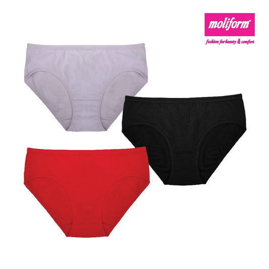 Moliform Spandex Cotton Low-Waist Panties Pack Of 3 - 8267