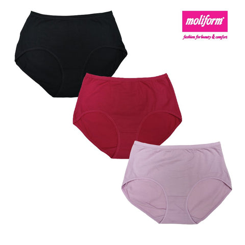 Moliform Spandex Cotton Maxi Full Panties Pack Of 3 - 8223