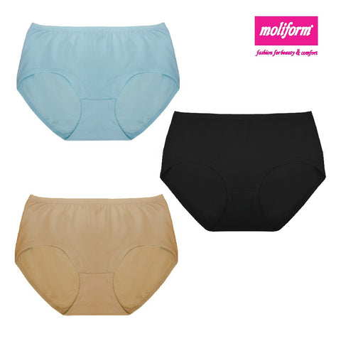 Moliform Spandex Cotton Midi Panties Pack Of 3 - 8116