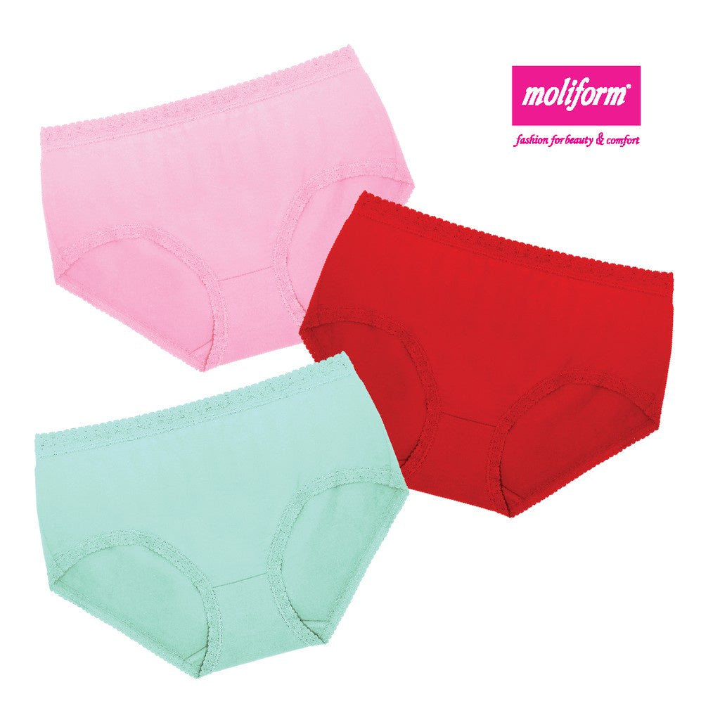 Moliform Spandex Cotton Midi Panties Pack Of 3 - 8289/XXXL