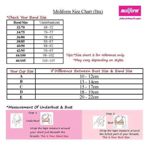 Moliform Under-Wired Thin Pad Full Cup Bra 7757